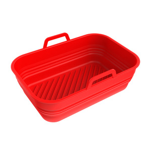 Grandes feuilles de cuisson rectangulaires en silicone épaissies et pliables, paniers rapides et flexibles pour friteuses à air chaud et fours - Product Image 6