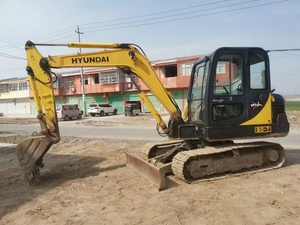 Excavadora original Hyundai 60 6ton Excavadora de orugas usada Excedente original Maquinaria de construcción de ingeniería usada - Product Image 4