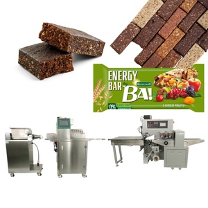Ligne de production automatique de barres protéinées, machine à fabriquer des barres chocolatées, ligne de production de barres énergétiques avec machine d'emballage - Product Image 1
