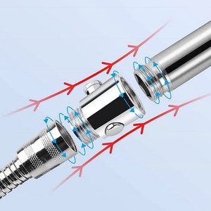 วาล์วควบคุมการไหลของน้ำสำหรับฝักบัวอาบน้ำแบบสากล รุ่น ABS Silver G1/2" พร้อมสายฉีดชำระและวาล์วปิดน้ำ - Product Image 5