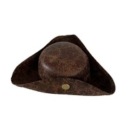Chapeau de pirate tricorne mini SOLPOP avec cordon réglable en similicuir, accessoire de costume pour animaux de compagnie (chats et chiens) style capitaine colonial