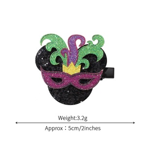 Más Vendidos: Pinzas para el Cabello de Tela con Lentejuelas de Pico de Pato y Pasadores de Sombrero de Payaso, Hechos a Mano, con Diseño de Máscara de Dibujos Animados, para Fiestas de Disfraces, para Niñas - Product Image 5