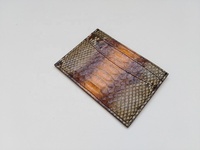 Luxe artisanat hotsale véritable porte-cartes en cuir d'autruche, peau d'autruche véritable titulaire de la carte portefeuille
