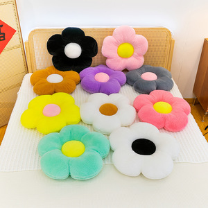 Coussin de dossier en peluche fleur tournesol super doux 35/50cm, idéal pour fenêtre en <span class=keywords><strong>baie</strong></span>, siège de chambre, décoration de chambre - Product Image 1
