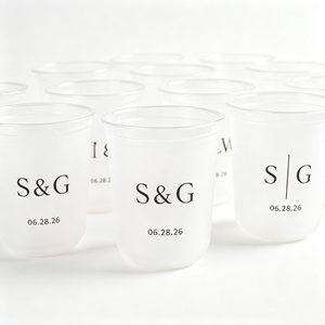 Vaso de Plástico PP Esmerilado en Forma de U con Logotipo Personalizado Impreso en Negro, 500ml 700ml, Vaso Desechable Mate en Forma de U para Bodas, Banquetes, Fiestas, Té Boba - Product Image 1