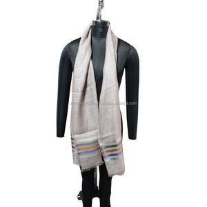 Estola de bufanda tradicional de lino ligero personalizable para verano chal perfecto con baja cantidad mínima de pedido - Product Image 1