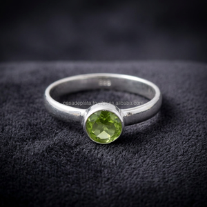 Shape Peridot Fashion <b>Ring</b> Classic <b>Men</b> Women Gemstone 925 Sterling <b>Silver</b> Platinum Plated Designer Wedding Party Fine Jewelry - Product Image 3