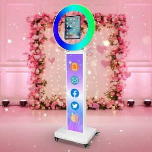 Cabina de Fotos Portátil con Anillo de Luz RGB, Soporte para Logotipo Personalizado Gratuito e Impresión Instantánea, Máquina de Cabina de Fotos Universal para iPad - Product Image 1