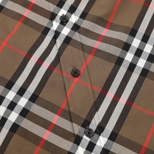 Luxury quality casual relaxed houndstooth classic Bur berry vintage dark <b>brown</b> fashion promotion <b>shirt</b> for <b>men</b> - Product Image 4