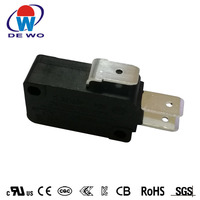 DEWO SPDT micro-interrupteur 10a 16a 20a 250v PBT matériel couleur noire 3 broches bornes de connexion rapide micro-interrupteur