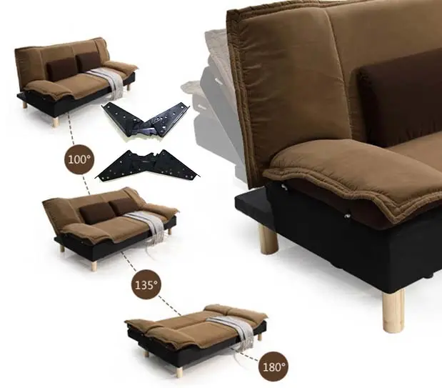 High Quality Hot Sale Adjustable Angle 3 Fold Metal Sofa Bed Mechanism Hinge
