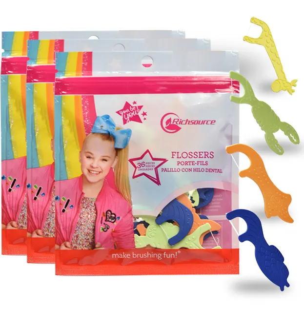 Kids Floss Picks With Wax Mint Children Factory Price Kids Biodegradable Corn Dental Floss Kids Flosser