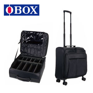 OBOX Oxford, organiseur de maquillage portable multifonction pliable, poignée souple, grande capacité, séparateurs réglables, motif personnalisé - Product Image 5
