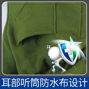 Capuche de protection en toile pour sablage, masque facial complet avec bandeau pour ponçage et peinture, vert herbe - Product Image 3