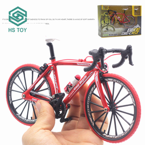HS 미니 합금 손가락 산악 자전거 홈 장식 공예 1:10 스케일 다이캐스트 도로 자전거 모델 소년과 소녀 - Product Image 4