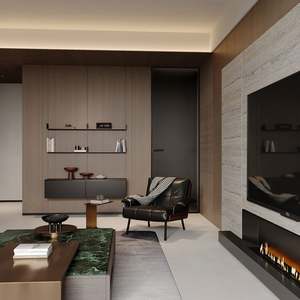 Meubles de salon de style minimaliste moderne sur mesure, meuble TV et table basse haut de gamme pour appartements et villas - Product Image 1