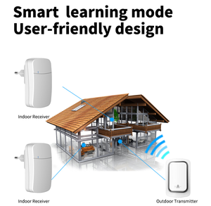 <span class=keywords><strong>Carillon</strong></span> de porte électrique sans batterie, énergie cinétique, <span class=keywords><strong>sonnette</strong></span> sans fil - Product Image 6