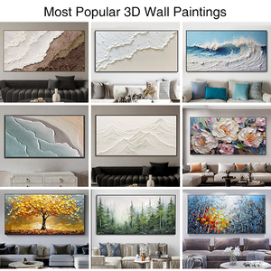 Décoration murale à la main <span class=keywords><strong>fleur</strong></span> Fuji montagne paysage naturel <span class=keywords><strong>peinture</strong></span> à l'huile texturé peintures d'art japonais - Product Image 6