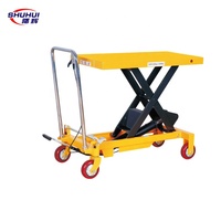 Table élévatrice à ciseaux hydraulique manuelle industrielle PT150A/PT300A, chariot élévateur manuel, plateforme de déchargement, transpalette, chariot élévateur