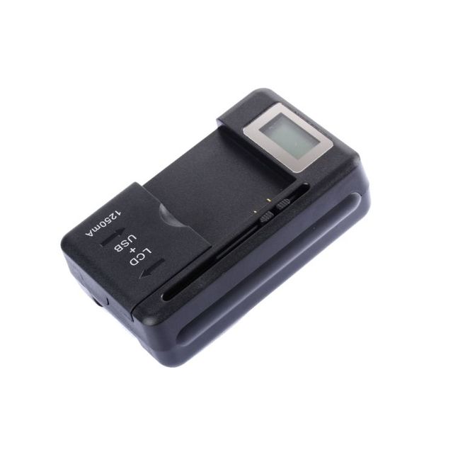 Wholesale SS-5 US Plug LCD Display Universal Phone Battery Charger Featuring USB Output for Mobile Phone Use