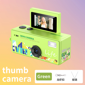 Yeni Çevirmeli Ekranlı Taşınabilir Mini Başparmak Dijital Graffiti Kamera 1080P HD Küçük Retro Anahtarlık Cep Kamerası Dış Mekan Seyahat Çalışması İçin - Product Image 1