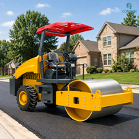 Rouleau compresseur vibrant à tambour unique LONSEN LZ3045 de 4 tonnes avec transmission à changement de vitesse pour la construction routière et les travaux de terrassement