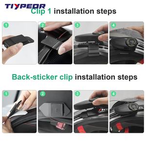 Sistema de Intercomunicador Bluetooth TIYPEOR <span class=keywords><strong>EJEAS</strong></span> Q8 de 1000m para Motocicletas, Intercomunicador de Malla para Casco de ABS Impermeable para Conducir - Product Image 4