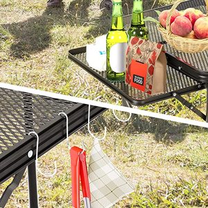 <span class=keywords><strong>Camping</strong></span> en plein air <span class=keywords><strong>Table</strong></span> de gril pliante Portable léger en métal support de gril fer maille <span class=keywords><strong>Table</strong></span> pliante <span class=keywords><strong>hauteur</strong></span> réglable - Product Image 6