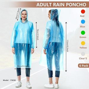 Pe/PEVA/EVA/PVC/Polyester/Nylon dùng một lần Áo Mưa Poncho corful Mưa Poncho phụ nữ dùng một lần áo mưa - Product Image 2