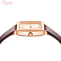 Fabricant de montres montres carrées à quartz OEM de luxe pour femmes vintage avec bracelet en cuir