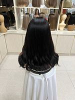 Peluca Kosher Certificada Natural Negra con Ondas Suaves, 100% Cabello Humano, Encaje HD, Invisible y Realista para Mujer, Venta al por Mayor