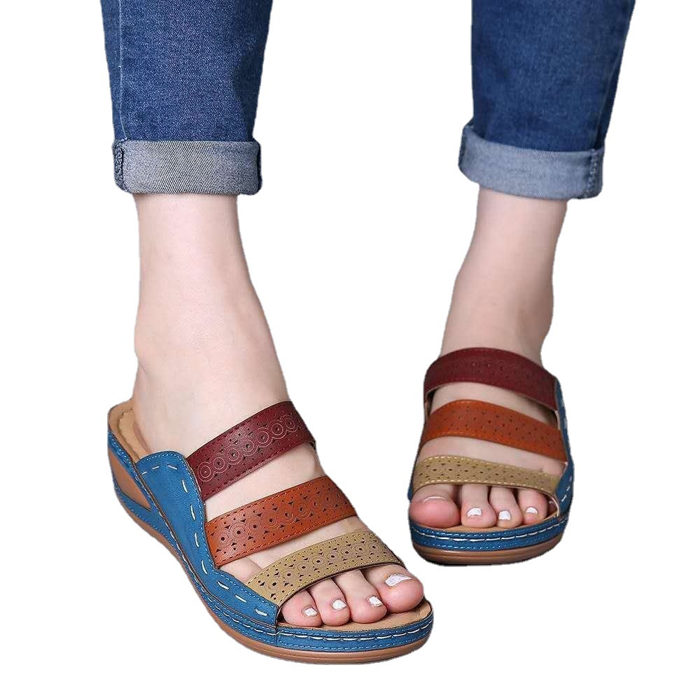 Amazon.com: Sandalias de plataforma de corcho para mujer con cuña cruzada :  Ropa, Zapatos y Joyería