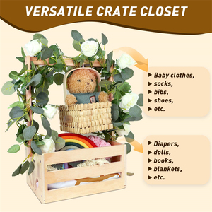 Cesta <span class=keywords><strong>de</strong></span> <span class=keywords><strong>regalo</strong></span> sin terminar para bebés recién nacidos (niños y niñas) con asa, cesta <span class=keywords><strong>de</strong></span> almacenamiento <span class=keywords><strong>de</strong></span> madera para bebés - Product Image 4