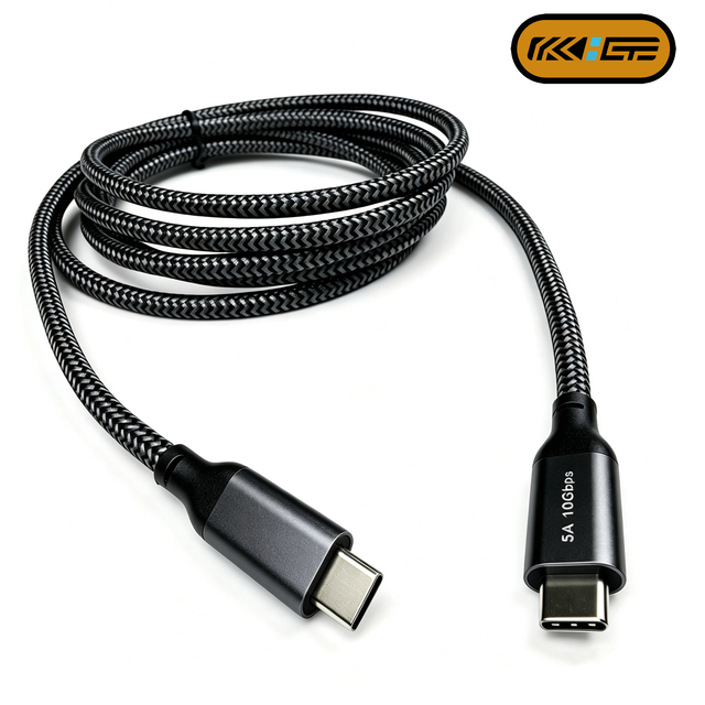 Cables Manufacturer Braided USB C to USB C Cable 10Gbps Data Transfer 100W PD Fast Charging Durable Braided USB C Cord