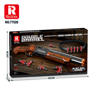 Reobrix 77028 Escopeta de Doble Cañón, Set de Bloques de Construcción de 933 Piezas, Modelo de Arma <span class=keywords><strong>Militar</strong></span> DIY con Expulsión Realista - Product Image 3
