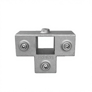 Connecteur en T pour tube carré en alliage d'aluminium avec technologie de moulage, surface polie, diamètre du trou de montage <span class=keywords><strong>30</strong></span> mm, connexion mâle - Product Image 2