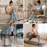 Chaussettes de compression à rayures arc-en-ciel, hautes jusqu'aux genoux, unisexes, élastiques, pour le soutien des jambes, pour la course à pied, le fitness, les sports de plein air