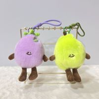 Schattige fruit serie pluche speelgoed sleutelhanger aardbei sinaasappel palmboom verzamelbaar creatief poppen decoratie cartoon sleutelhanger