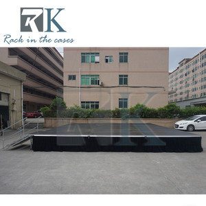 เวทีอลูมิเนียมพร้อมบันไดและราวกันตกสำหรับงานกลางแจ้ง แท่นเวทีแบบพกพา - Product Image 2