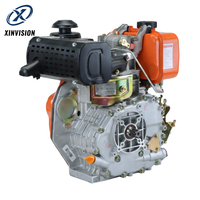 Moteur diesel 192F de 12 CV de puissance maximale, 500 cm³, refroidi par air, 4 temps, pour motoculteur et cultivateur de terrains bruts de modèle 150 à usage intensif