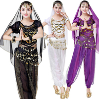 Pantalon sarouel long classique sexy pour femmes Halloween Bollywood Dance Performances Costume Performance Wear