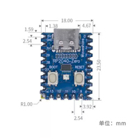 Placa de Desarrollo de Microcontrolador RP2040-Zero, Módulo MCU Mini de Doble Núcleo Cortex M0+ con USB+C