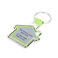 Porte-clés personnalisé en alliage de zinc poli argenté, durable, étanche et luxueux, idéal pour un cadeau de déménagement ou un souvenir personnalisé