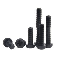 Vis isolante à tête cylindrique cruciforme en nylon noir et blanc, vis à tête bouton légère M2 M2.5 M3 M4 M5 M6 M8