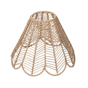 Lámpara de Techo Retro de Cuerda de Papel Tejida, Forma de Campana, Color Caqui, 5mm, Ecológica, para B&B, Cafés, Bares, Restaurantes - Product Image 4