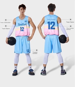Ensembles d'uniformes de basketball sans manches entièrement personnalisés, imprimés par transfert thermique, respirants, anti-humidité et réversibles – Tenues de sport - Product Image 4