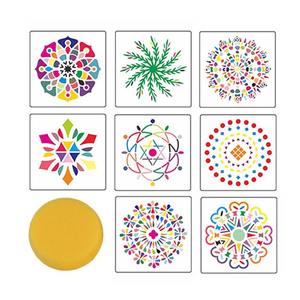 Xin Bowen Vente flash <span class=keywords><strong>en</strong></span> <span class=keywords><strong>ligne</strong></span> : Ensemble de 35 pochoirs métalliques pour peinture, motifs <span class=keywords><strong>Mandala</strong></span> et Graffiti - Product Image 2