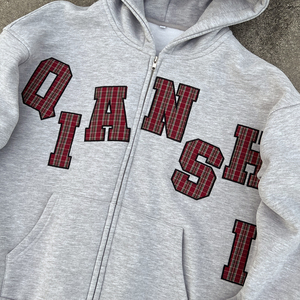 500gsm Zip Hoodie Manufacturers Custom fleece Embroidered cropped Zipper Hoodie Men thick Heavyweight Oversized Zip up Hoodie - Product Image 2