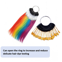 1 ensemble/30 pièces d'anneaux de nuancier de couleur de cheveux en métal, or et argent, outils pour coiffeurs et barbiers, pour usage en salon