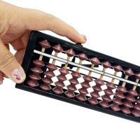 Perles de 1,35 cm, 17 et 23 rangées, abaque pour enfants, étudiants, formation, maternelle, école primaire, calcul mental